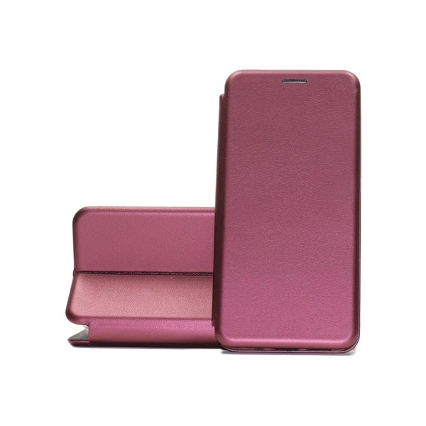 Чехол-книжка WELLMADE для Redmi 14C, бордовый
